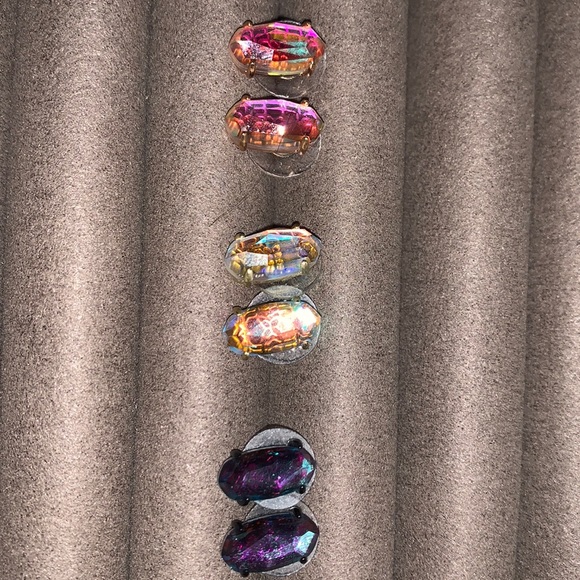 Kendra Scott Betty Dichroic glass studs - Picture 3 of 3
